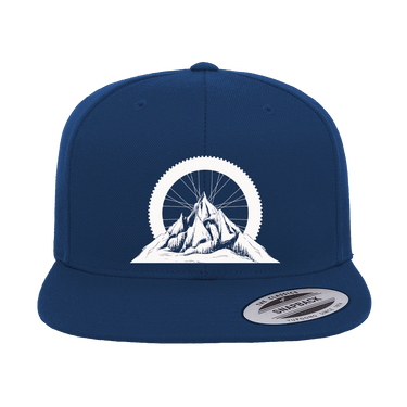 Mountain Tires Embroidered Flat Bill Cap